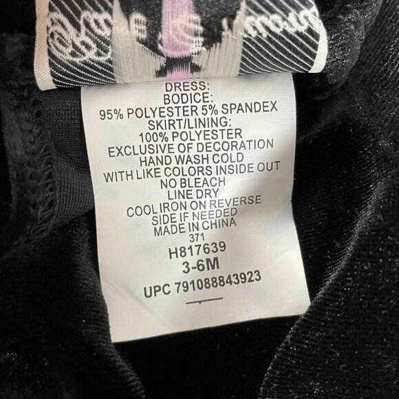 Rare Editions Baby Girls Black & Ivory Holiday Long Sleeve Formal Dress 3-6M - Picture 14 of 14